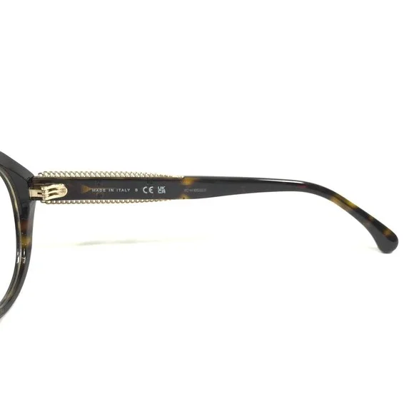 Chanel Eyeglasses Frames 3459 Brown Tortoise Gold Round 49